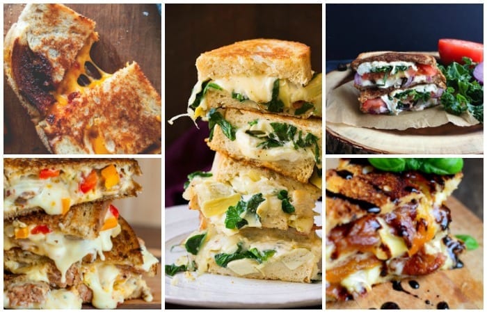 These gourmet grilled cheese sandwiches are nothing like your mom used to make, but will definitely remind you of a time when crusts were your biggest problem. | #TotallyTheBomb #grilledcheese #recipes #foradults #sandwiches #nostalgia