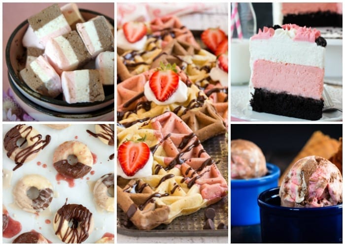 These recipes are for those who fully appreciate the epic taste of chocolate, vanilla, and strawberry all swirling like some multi-flavored gift from the gods. | #TotallyTheBomb #Neapolitan #recipes #desserts #nom #yummy #tasty