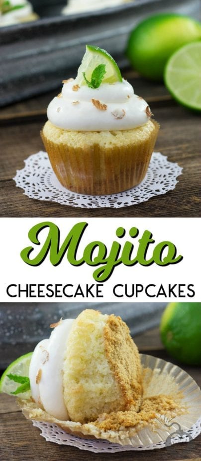 mojito cupcake on a cupcake wrapper