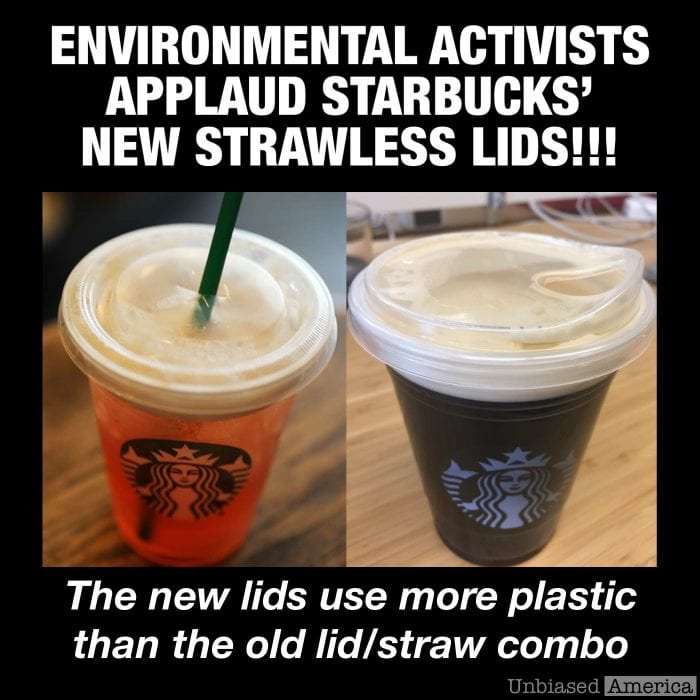 starbucks using more plastic