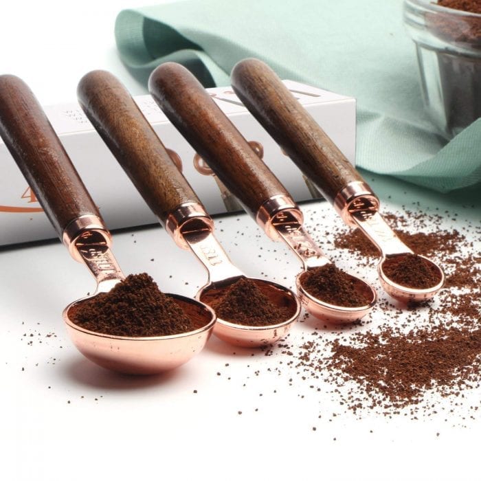 rose gold measuring spoons