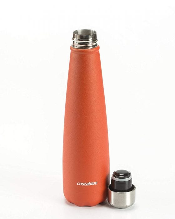 orange water bottle