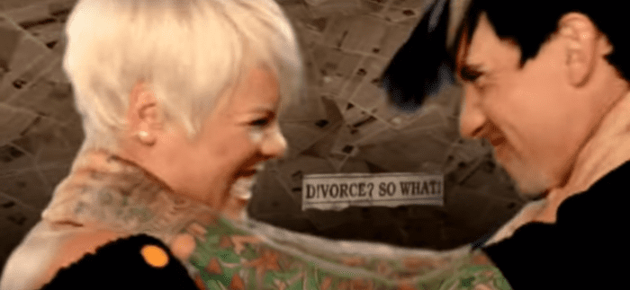 pink slashing husband's tires