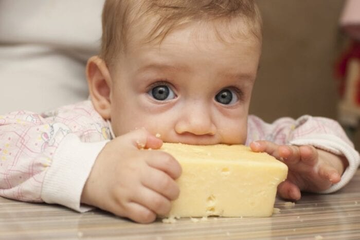 throwing cheese at babies