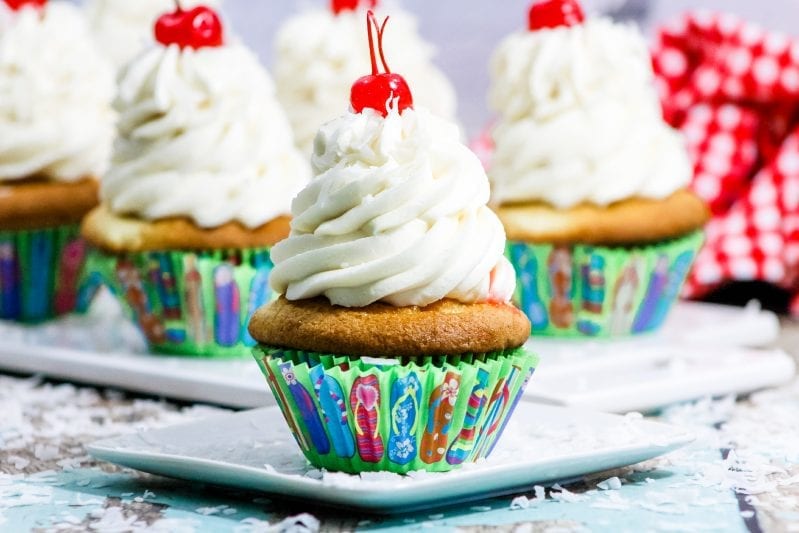Pina colada cupcakes