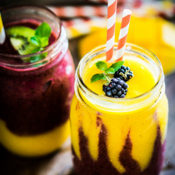 Have you ever been hyper-aware that you needed a pick-me-up in a bad way? Dude, this Pick-Me-Up Guaranteed Mango-Berry Smoothie is the solution for that problem. #smoothie #fruit #drink #breakfast
