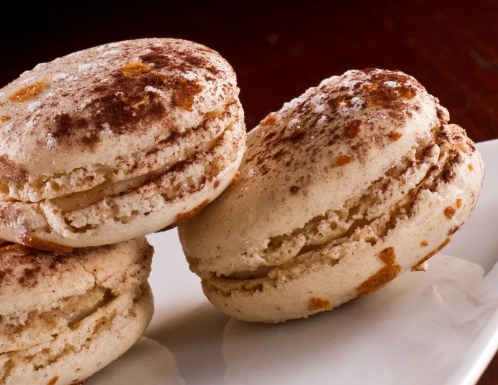 I can't stop eating french macarons. It's like a little miniature hug for my tongue. And the top of my list is is these Tiramisu Macarons. #macaron #frenchmacaron