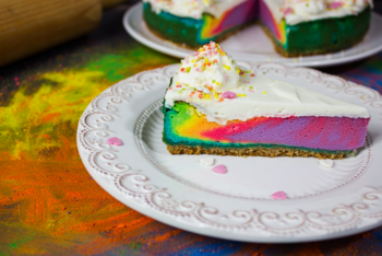 If you've ever tried to make a cheesecake, you're like "oh, this should be easy" and then it's a nightmare with water baths and all sorts of crazy. But this Freaktacularly Simple Unicorn Cheesecake looks hard--but it's so simple I die.