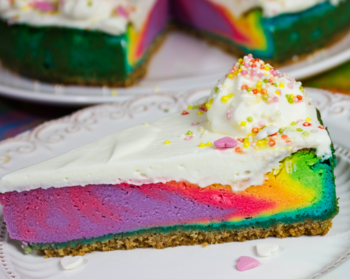If you've ever tried to make a cheesecake, you're like "oh, this should be easy" and then it's a nightmare with water baths and all sorts of crazy. But this Freaktacularly Simple Unicorn Cheesecake looks hard--but it's so simple I die.