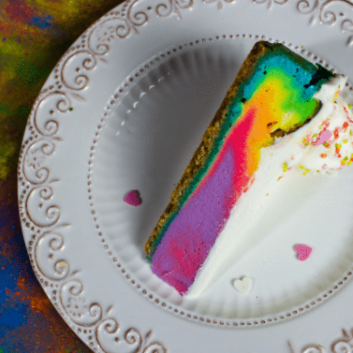 If you've ever tried to make a cheesecake, you're like "oh, this should be easy" and then it's a nightmare with water baths and all sorts of crazy. But this Freaktacularly Simple Unicorn Cheesecake looks hard--but it's so simple I die.