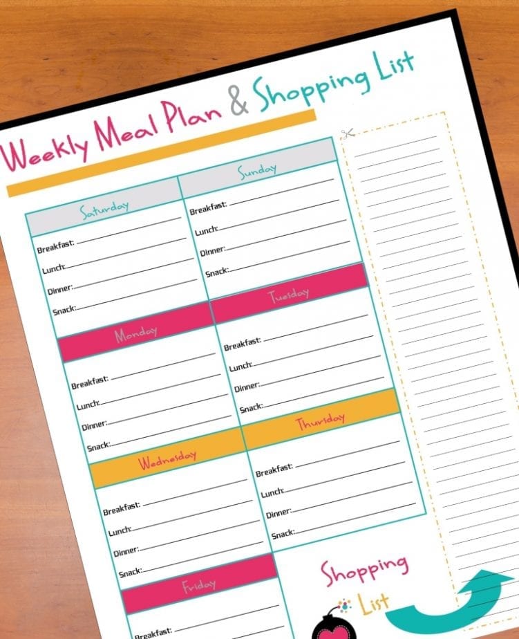 Sometimes, meal planning can feel like an uphill battle, but this hassle-free meal planner & shopping list (it's a free printable meal planner, by the way) makes all that a walk in the park. #mealplanning #freeprintablemealplanner #freeprintableshoppinglist