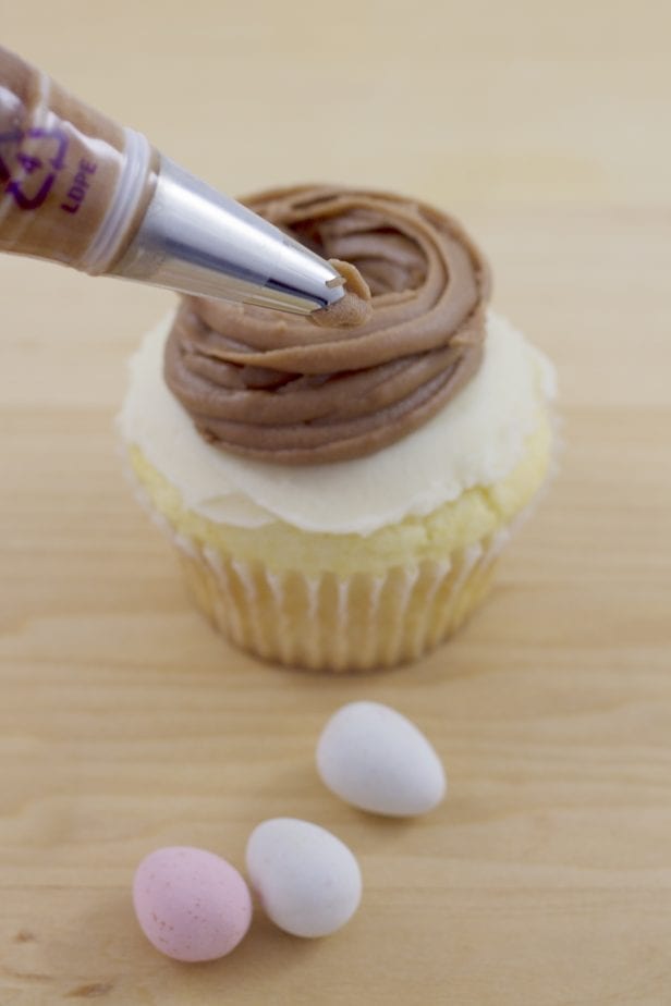 I absolutely love this recipe for Bird’s Nest Cupcakes. So simple, but perfect for any spring get-together. Easter? You betcha. Mother’s Day? Let’s do it. Random spring family adventure? Perfect cupcake. #birdsnestcupcake #nestcupcake #cupcake
