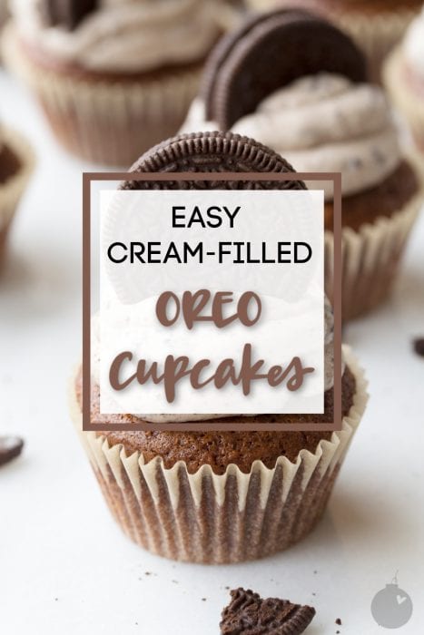 oreo cupcakes with mojito cupcakes next to it
