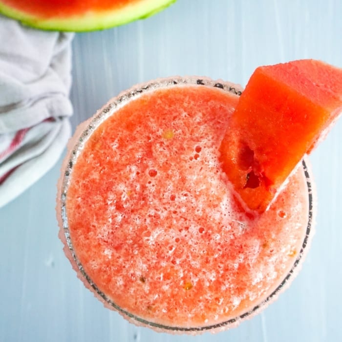 I'm not kidding, this is the World's Best Homemade Frozen Watermelon Margarita. You don't get more fun and tasty than this! #watermelonmargarita #frozenmargarita #margarita