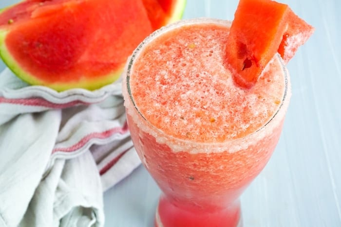 I'm not kidding, this is the World's Best Homemade Frozen Watermelon Margarita. You don't get more fun and tasty than this! #watermelonmargarita #frozenmargarita #margarita