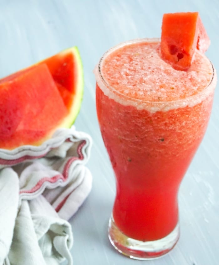 I'm not kidding, this is the World's Best Homemade Frozen Watermelon Margarita. You don't get more fun and tasty than this! #watermelonmargarita #frozenmargarita #margarita