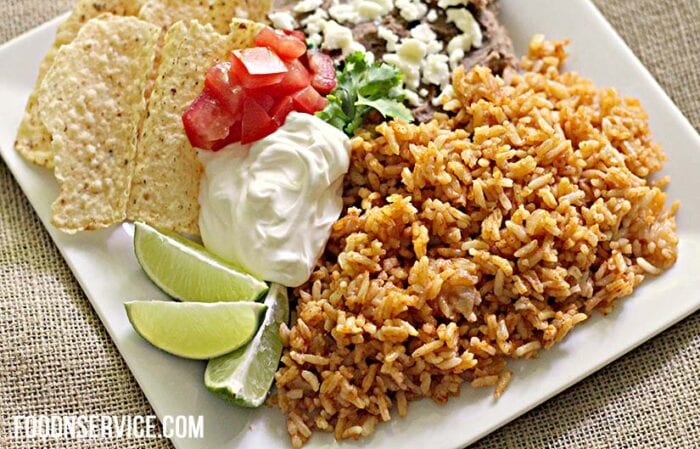 instant pot Spanish rice dish