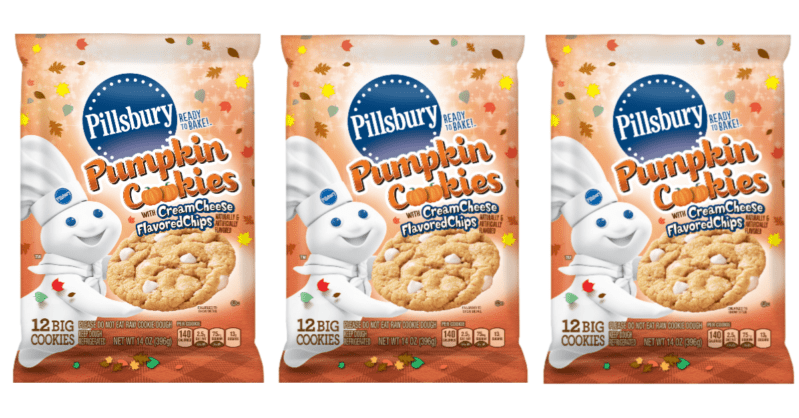 Pillsbury Now Has Pumpkin Cookies With Cream Cheese Chips
