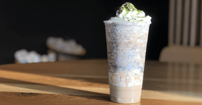the Oogie Boogie Frappuccino is a little bit evil and a lot of sweetness
