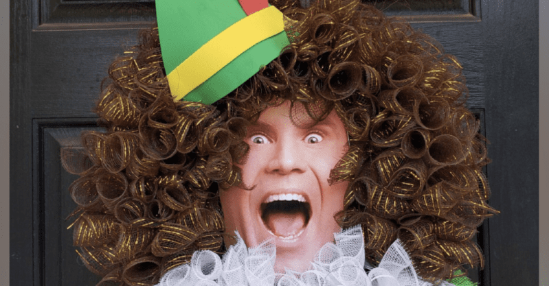 This Buddy The Elf Wreath Is Here To Spread Some Christmas Cheer!