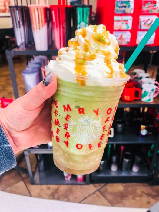 we created the Mandalorian Frappuccino from the Starbucks secret menu and it's a sweet mocha matcha creation