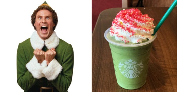 this festive Buddy The Elf Frappuccino is a must try starbucks secret menu drink