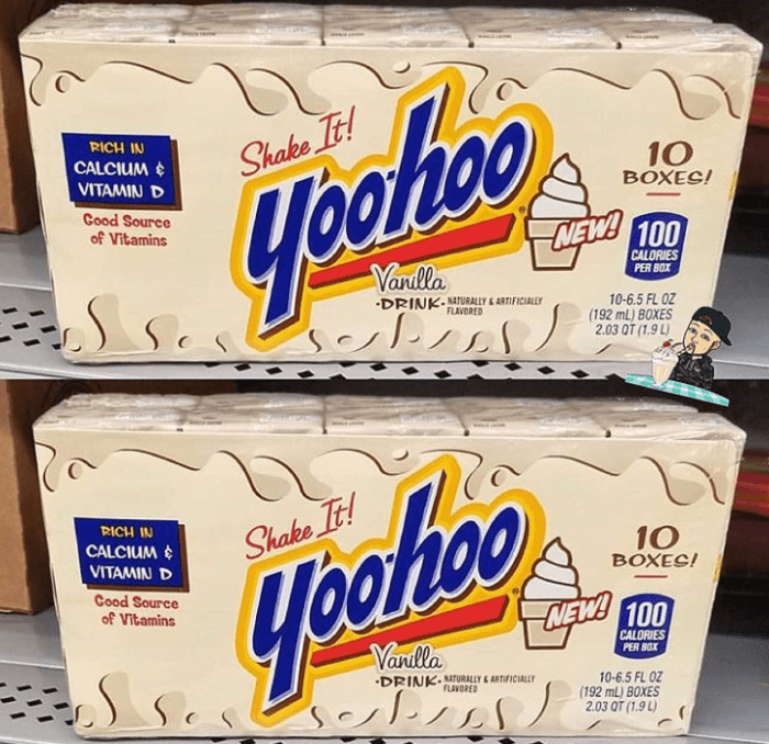 Yoohoo vanilla is the newest Yoohoo flavor to enjoy