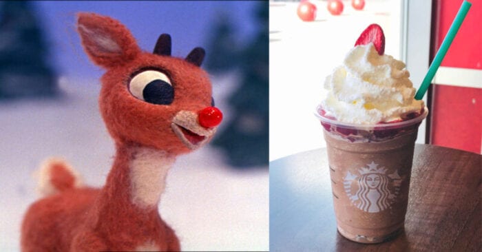 You've got to try this Rudolph The Reindeer Frappuccino from the Starbucks secret menu