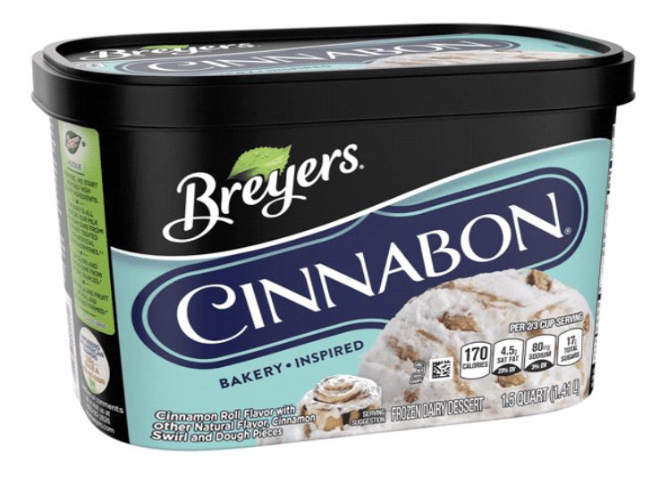 Breyers Cinnabon Ice Cream Is Here Complete with Cinnamon Swirl and Dough Pieces