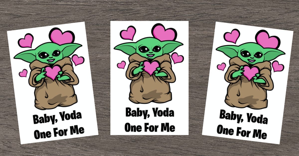 Free Printable Baby Yoda Valentines
