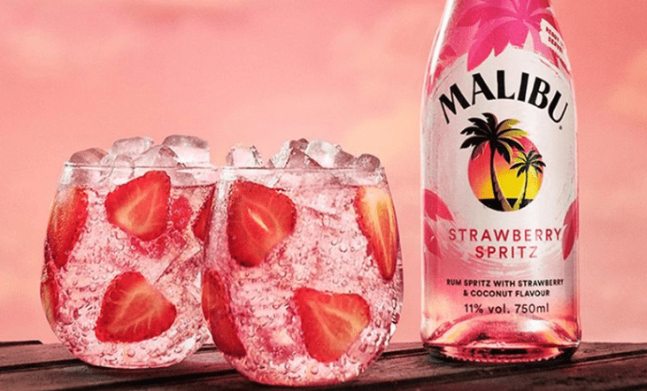 Ready-To-Drink Malibu Strawberry Spritz Is Here So Bring on The Pool Party