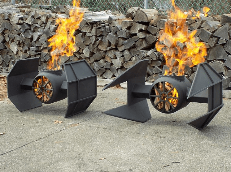 The Force Is Strong With These Star Wars Tie Fighter Fire Pits That Double As A Grill