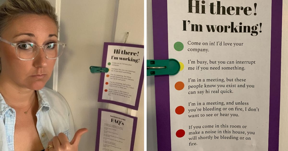 This Mom Working From Home Posted FAQs For Her Kids And I Can Totally Relate