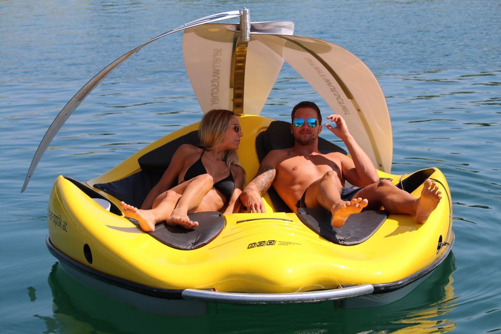 This Electric Boat Lounger Is The Perfect Way To Take Your Day At The Lake To The Next Level