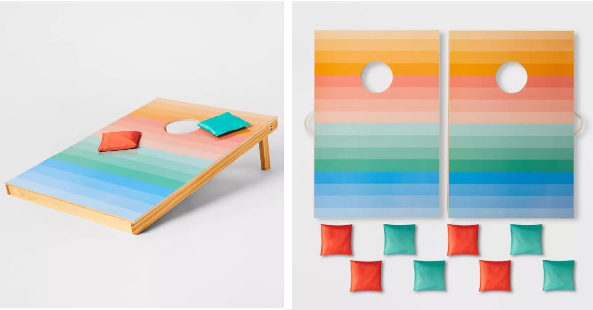 Target Is Selling An Ombre Rainbow Cornhole Game And I Need It For Summer