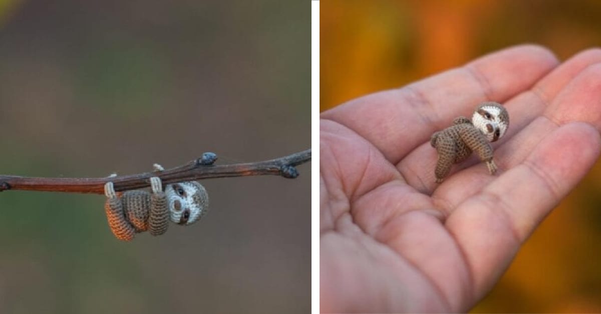 You Can Get Your Own Tiny Crochet Sloth And It’s Less Than An Inch Tall
