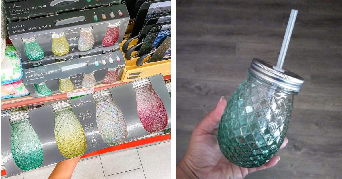 Aldi Is Selling $7 Cabana Pineapple Glasses and You Know You Need Them