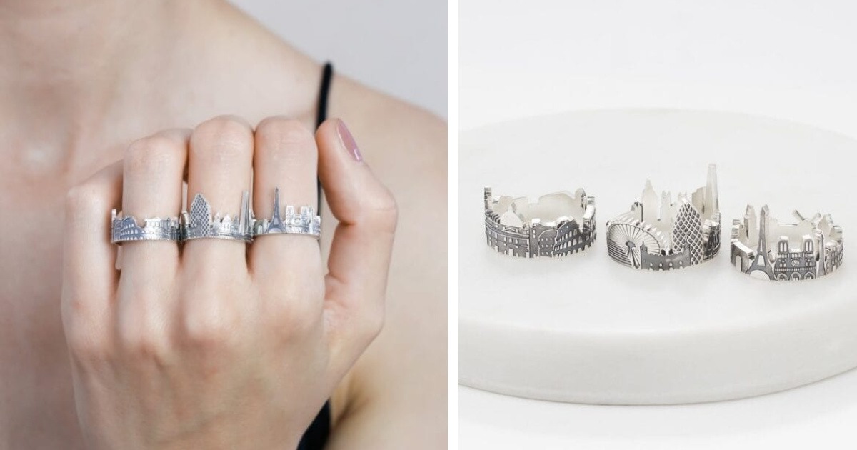 You Can Get A Custom Skyline Ring For The Person Who Loves To Travel