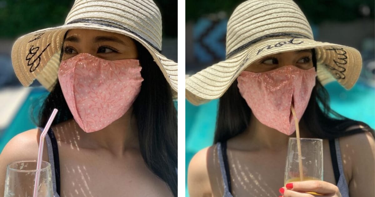 This Face Mask Lets You Drink From A Straw While Wearing It And It’s Already On It’s Way To Me