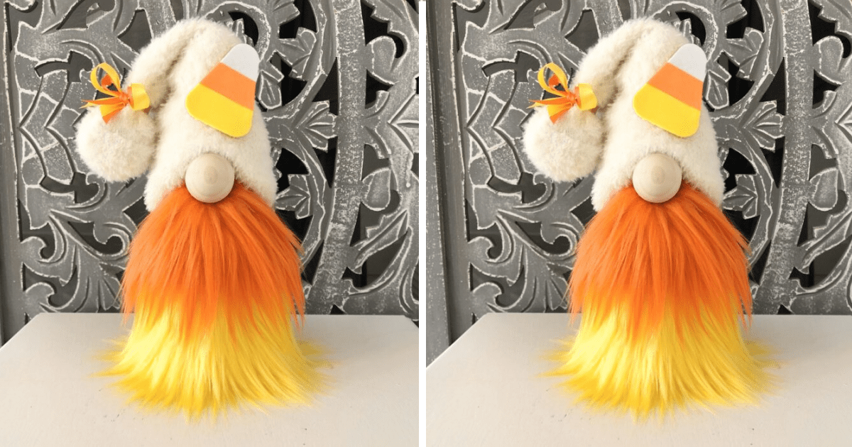 You Can Get A Halloween Gnome That Looks Just Like Candy Corn and I Want One