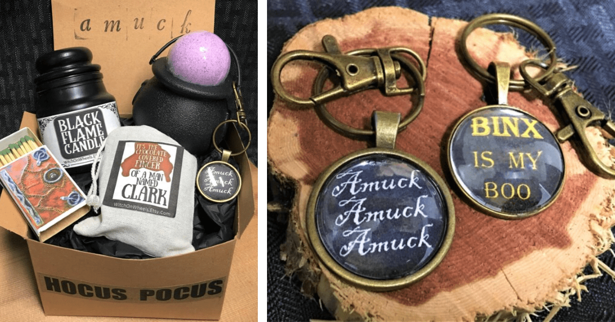 You Can Get A Box Filled With Hocus Pocus Goodies Including A Black Flame Candle and I Need It