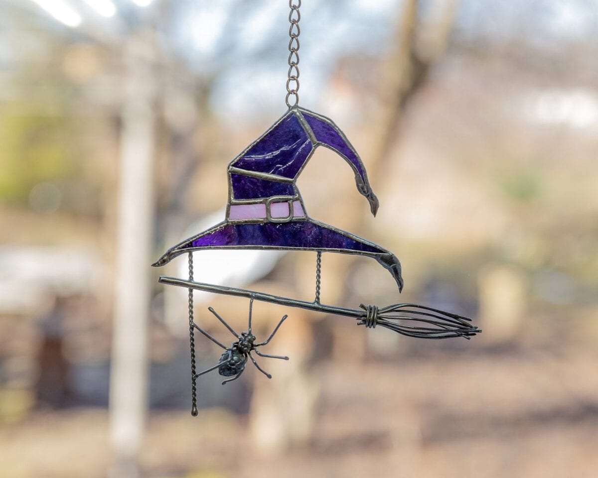 You Can Get A Wicked Cool Stained Glass Witch’s Hat To Hang For Halloween