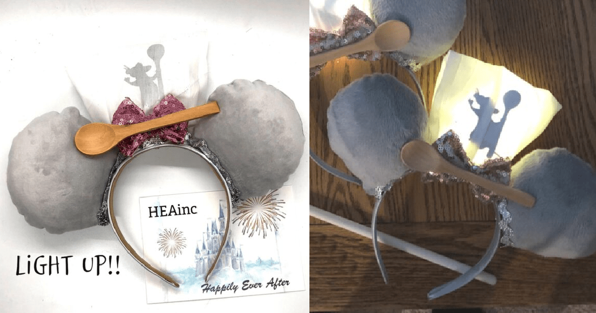 You Can Get A Pair Of ‘Ratatouille’ Disney Ears That Have A Light-up Silhouette of Remy In a Chef’s Hat