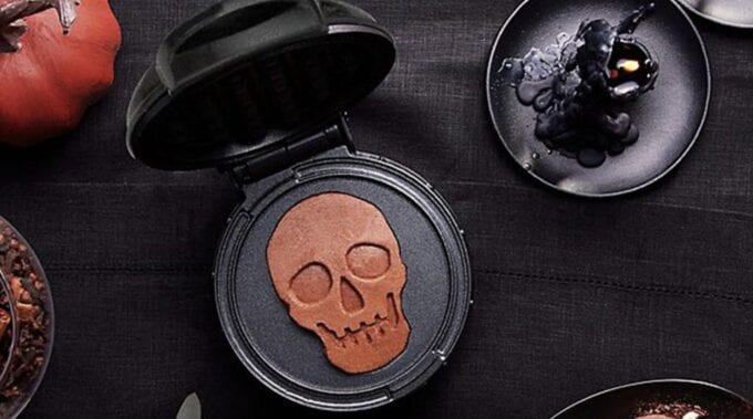 This Mini Skull Waffle Maker Will Make Breakfast Spooky Good For Halloween