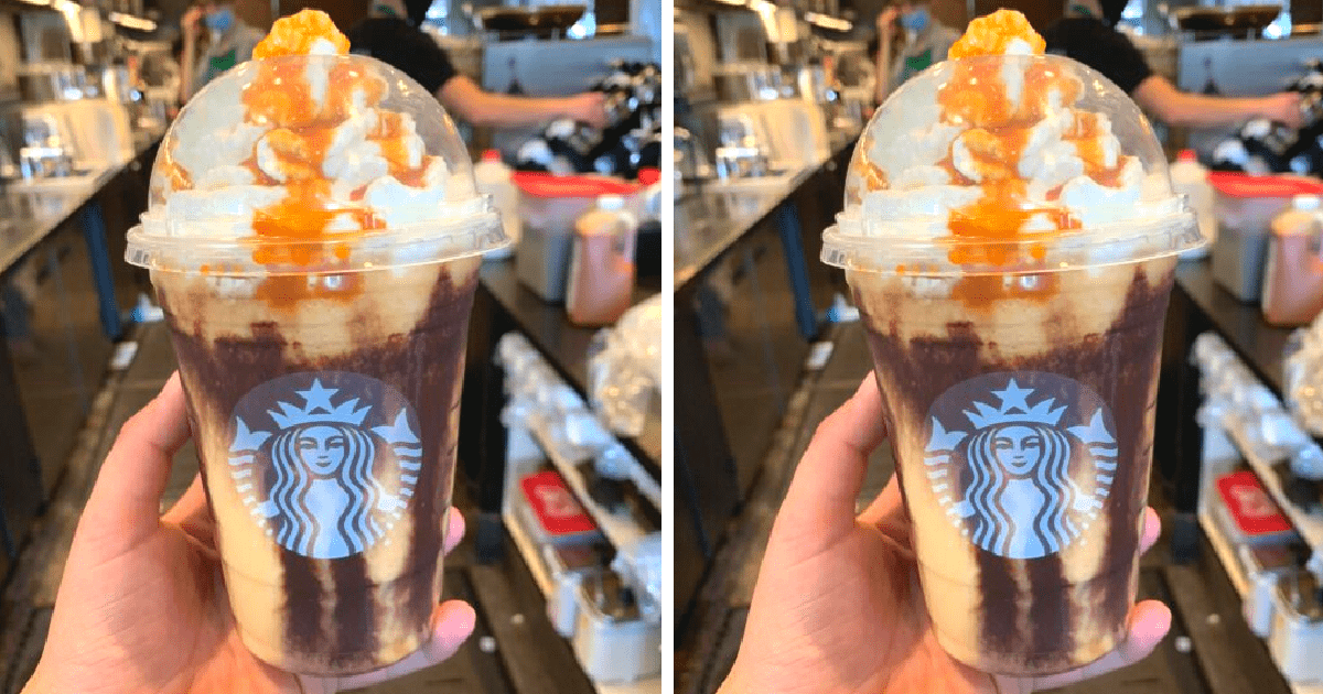 This Starbucks Chocolate Pumpkin Creme Frappuccino Is Topped With Pumpkin Sauce and My Life Is Now Complete