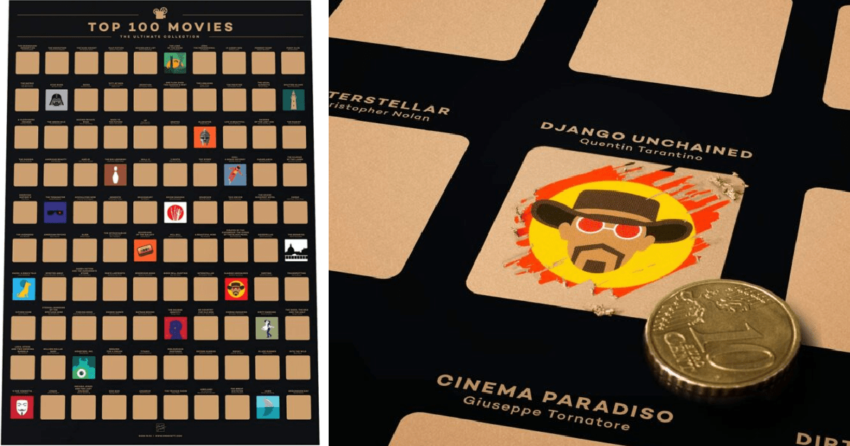 You Can Get A Scratch Off Movie Poster That Will Have You Watching The Best Movies Ever