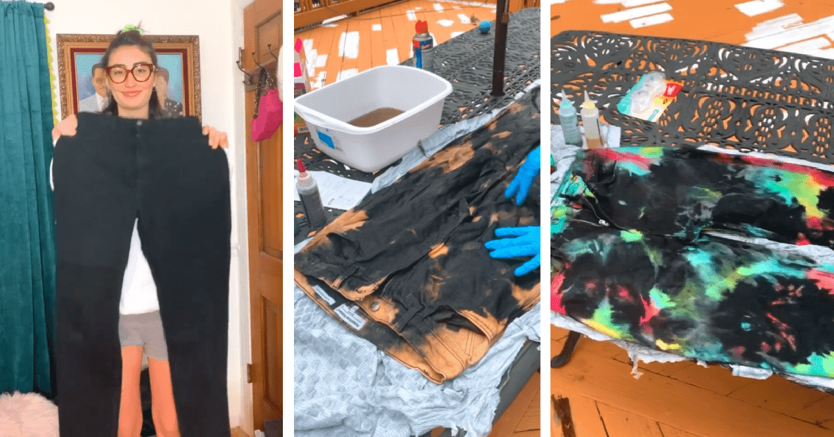 This Woman Shows You How Easy It Is To Make Your Own Rainbow Jeans and Now I Want A Pair