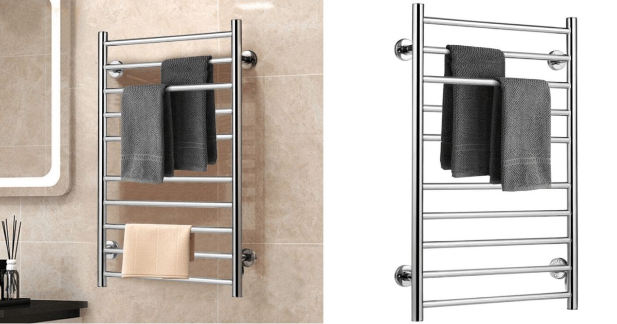 This Warming Rack Makes Your Bath Towels Toasty So You’ll Never Be Cold After Showering Again