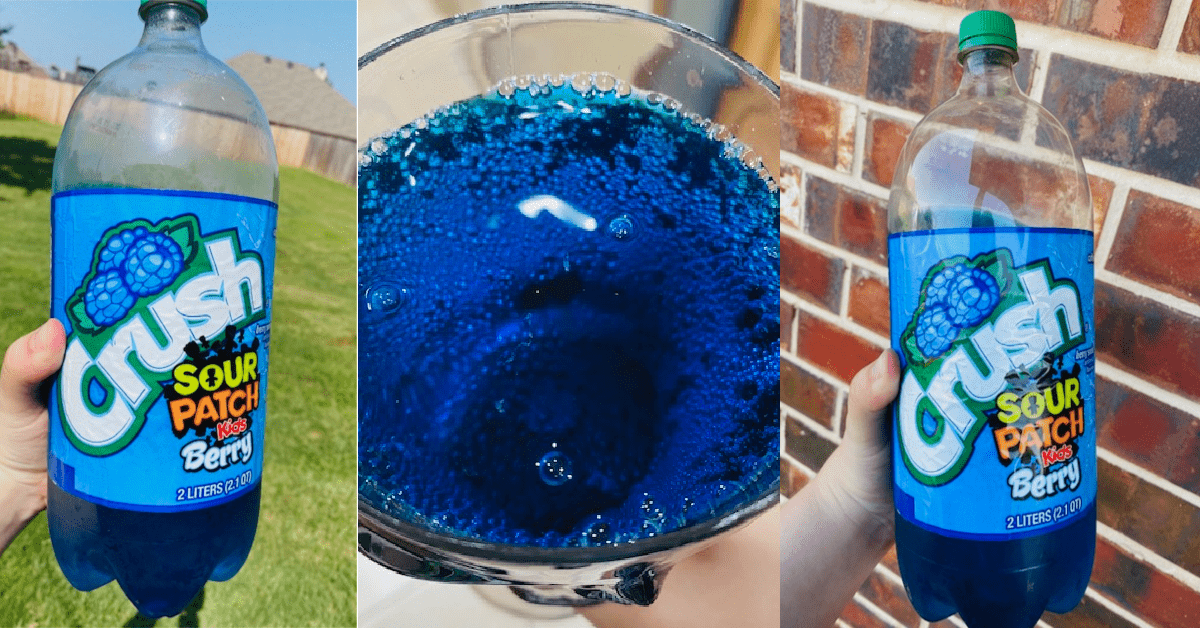 Crush Released A New Blue Soda That Tastes Like Berry Sour Patch Kids And I Am In Childhood Bliss
