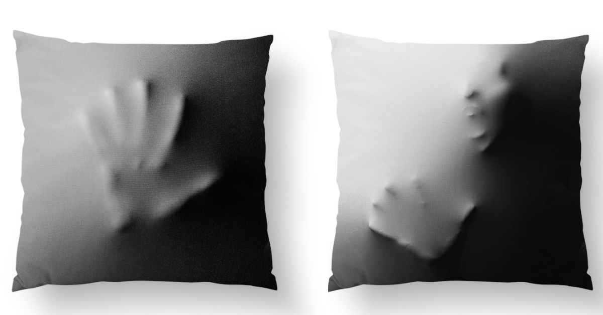 These Creepy Pillowcases Make It Look Like Someone Is Trying To Escape From Inside And I Want Them All